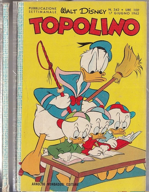 FD- TOPOLINO N.342 NO BOLLINO CON FIGURINE -- DISNEY MONDADORI - 1962 - B - TFX