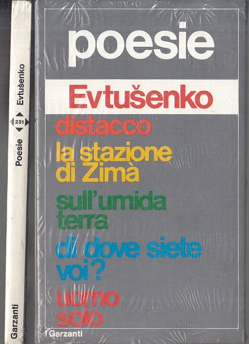 LN- POESIE DISTACCO ZIMA' BLISTERATO - EVTUSENKO - GARZANTI --- 1970- B- XFS7