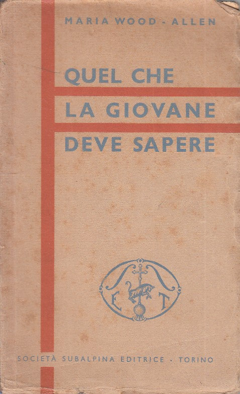 LZ- QUEL CHE LA GIOVANE DEVE SAPERE - WOOD ALLEN - TORINO --- 1939 - B - ZFS205