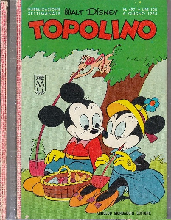 FD- TOPOLINO N.497 LIBRETTO NO BOLLINO -- DISNEY MONDADORI - 1965 - B- TFX B