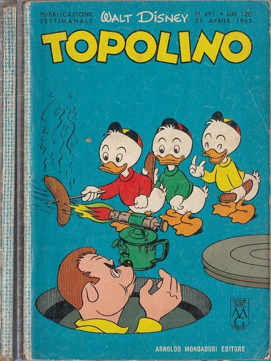 FD- TOPOLINO N.491 LIBRETTO NO BOLLINO -- DISNEY MONDADORI - 1965 - B - TFX B