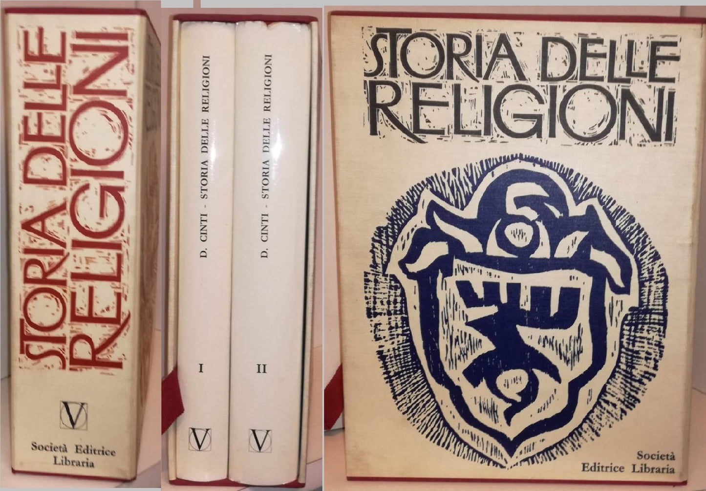 LS- STORIA DELLE RELIGIONI 2 VOLUMI- CINTI- SOCIETA' LIBRARIA--- 1961- CS-ZFS743