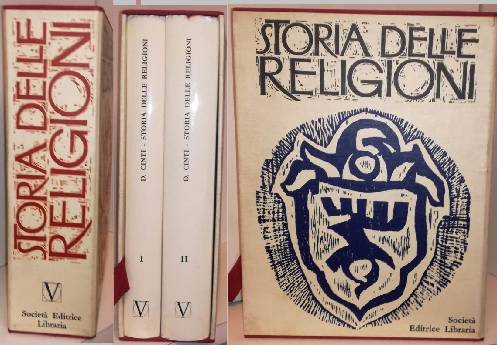 LS- STORIA DELLE RELIGIONI 2 VOLUMI- CINTI- SOCIETA' LIBRARIA--- 1961- CS-ZFS743