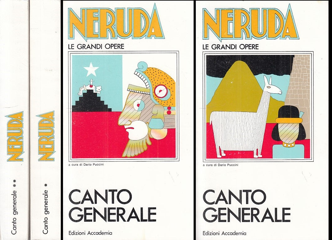 LN- CANTO GENERALE 2 VOLL. - NERUDA - ACCADEMIA - MAESTRALE -- 1970 - B - YFS386