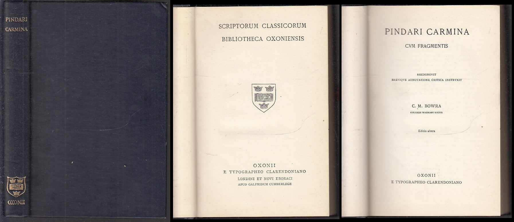 LN- PINDARI CARMINA - BOWRA - OXONII TYPOGRAPHEO CLARENDONIANO--- 1951- C- XFS47