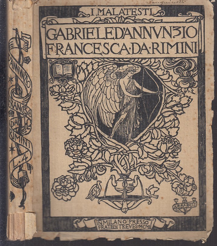 LN- I MALATESTI  FRANCESCA DA RIMINI - D'ANNUNZIO - TREVES --- 1903 - B - XFS91