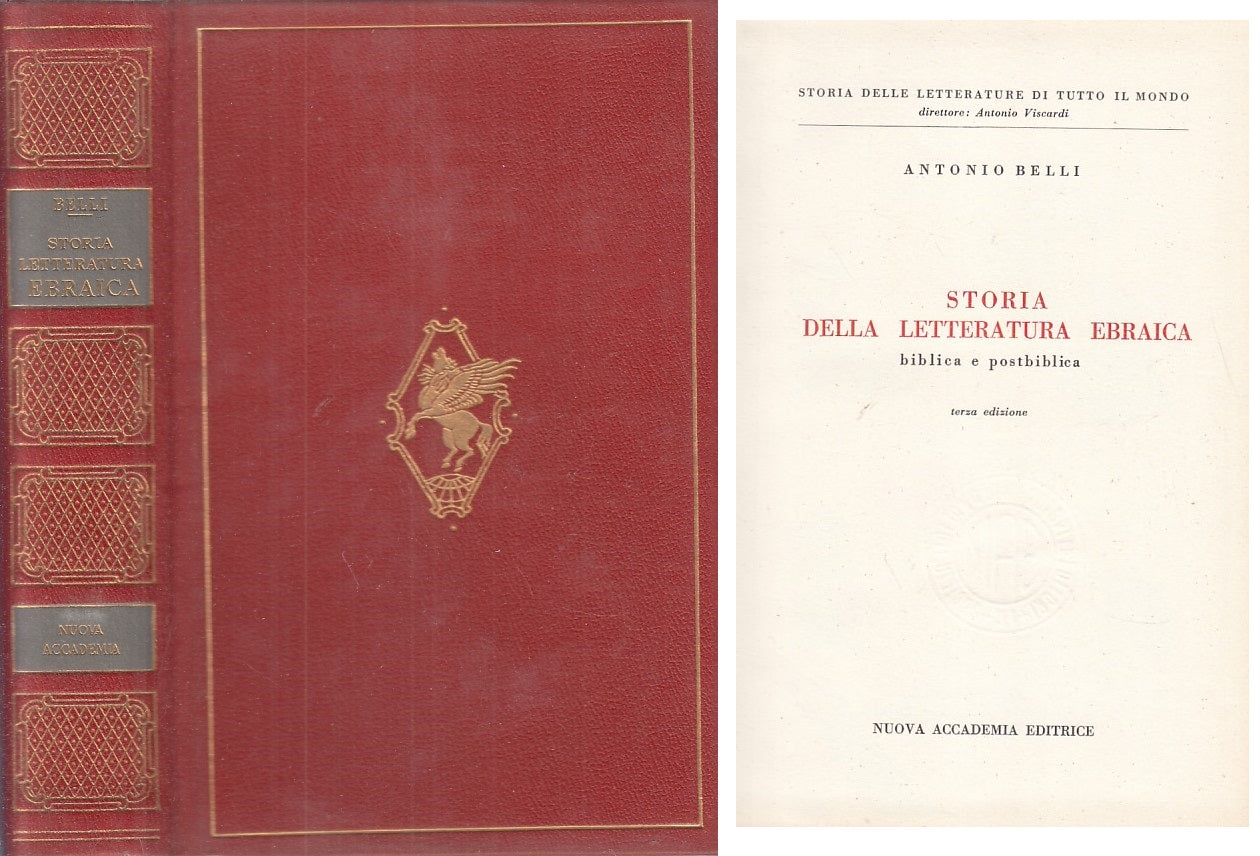 LS- STORIA LETTERATURA EBRAICA - BELLI - NUOVA ACCADEMIA --- 1961 - CS - YFS385