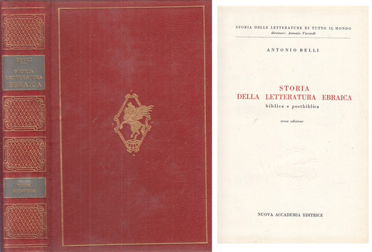 LS- STORIA LETTERATURA EBRAICA - BELLI - NUOVA ACCADEMIA --- 1961 - CS - YFS385