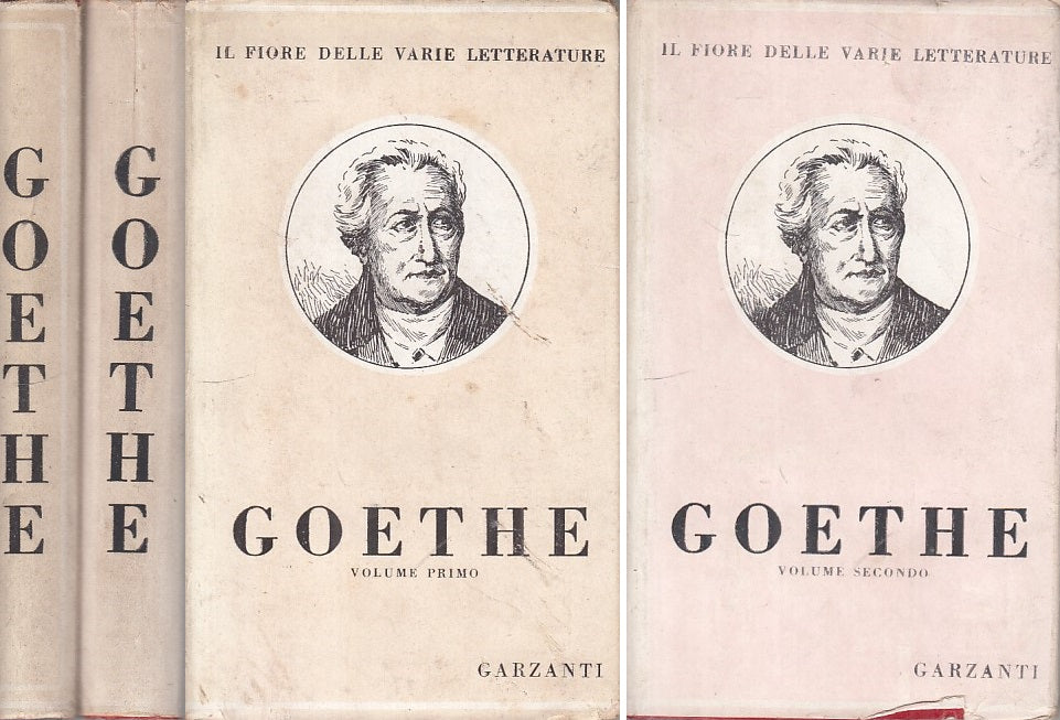 LS- GOETHE FIORE VARIE LETTERATURE 2 VOLUMI -- GARZANTI --- 1944 - CS - ZFS1