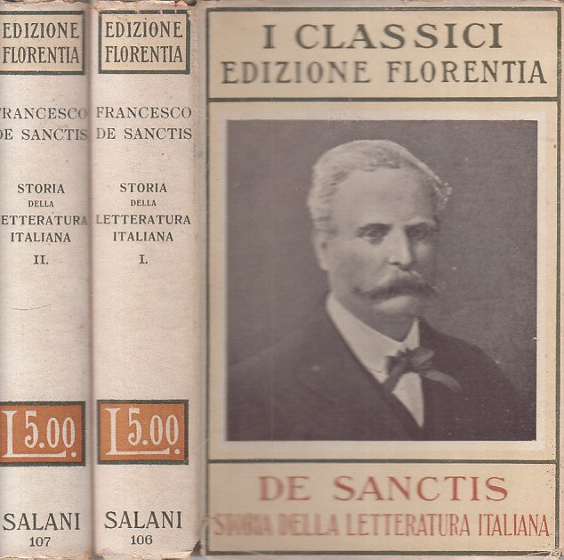 LS- STORIA LETTERATURA ITALIANA 2 VOLL.- DE SANCTIS- FLORENTIA--- 1958- CS- ZFS1