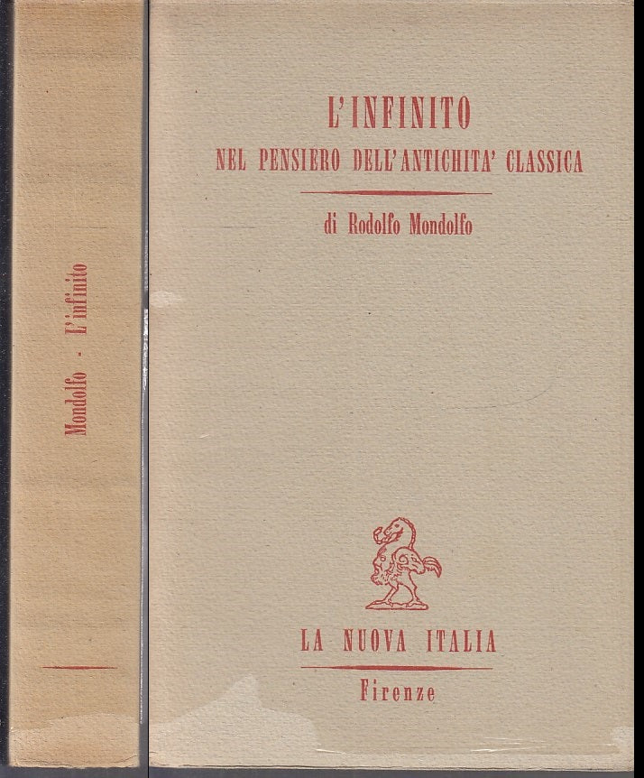 LS- L'INFINITO PENSIERO ANTICHITA' - MONDOLFO - NUOVA ITALIA --- 1967- BS- XFS99
