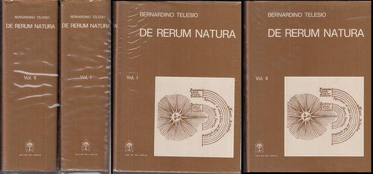 LN- DE RERUM NATURA VOLUMI I e II - TELESIO - CLUB LIBRO --- 1965 - CS - XFS102