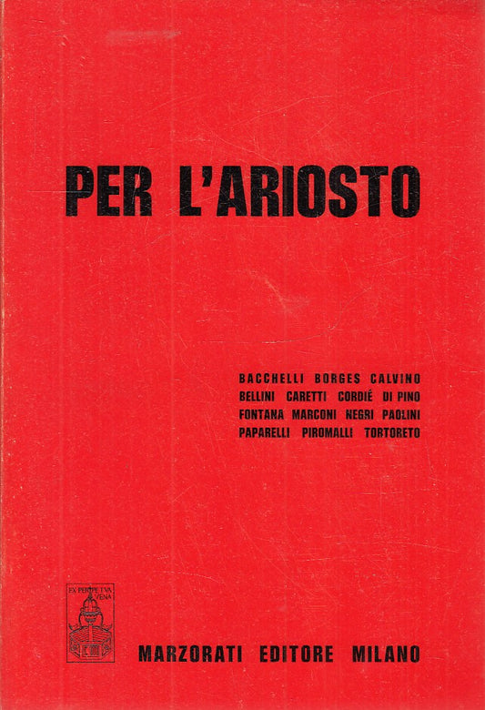 LS- PER L'ARIOSTO - SACCHELLI BORGES CALVINO - MARZORATI --- 1976 - B - ZFS776