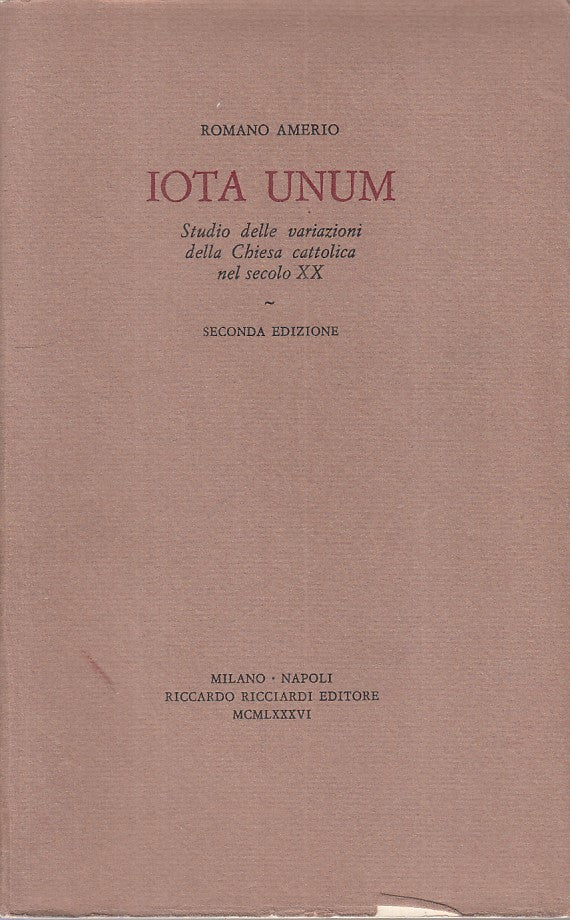 LS- IOTA UNUM - ROMANO AMERIO - RICCIARDI --- 1986 - BS - YFS479