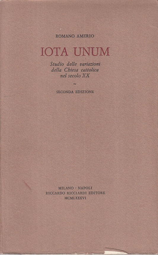LS- IOTA UNUM - ROMANO AMERIO - RICCIARDI --- 1986 - BS - YFS479
