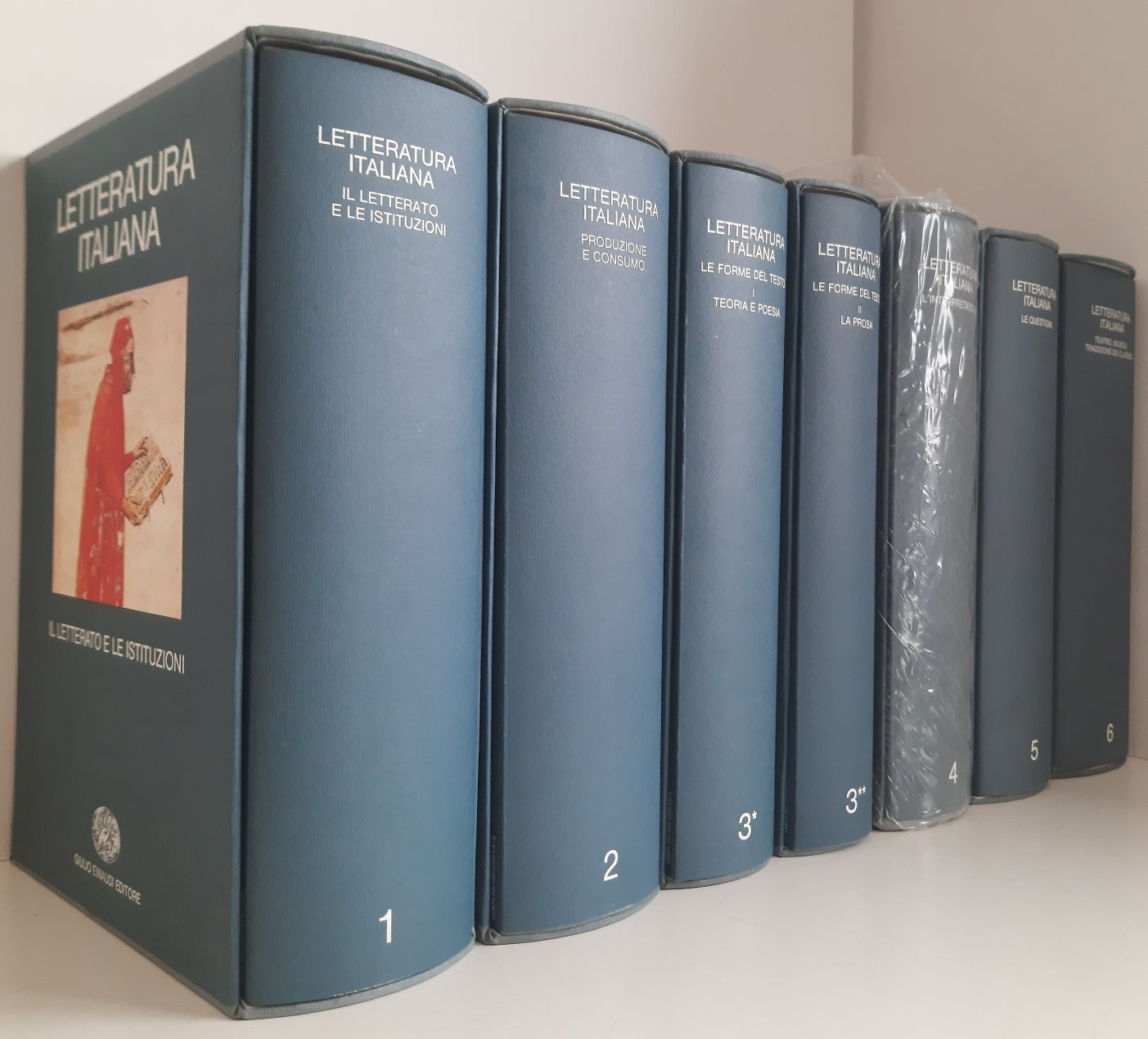 LN- LETTERATURA ITALIANA 1/6 COMPLETA 7 VOLUMI-- GIULIO EINAUDI--- 1982- CS- YFS