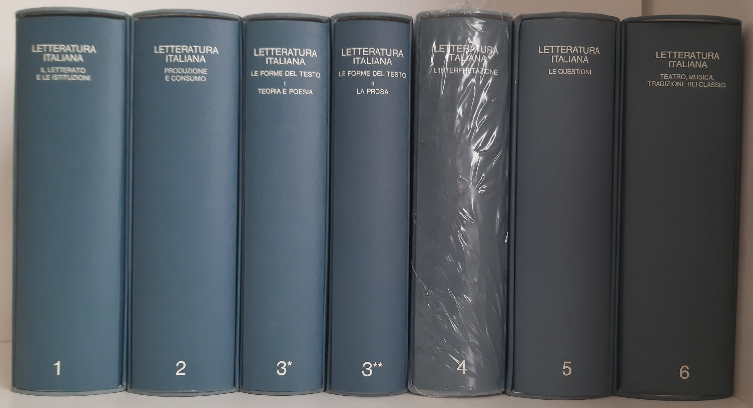 LN- LETTERATURA ITALIANA 1/6 COMPLETA 7 VOLUMI-- GIULIO EINAUDI--- 1982- CS- YFS