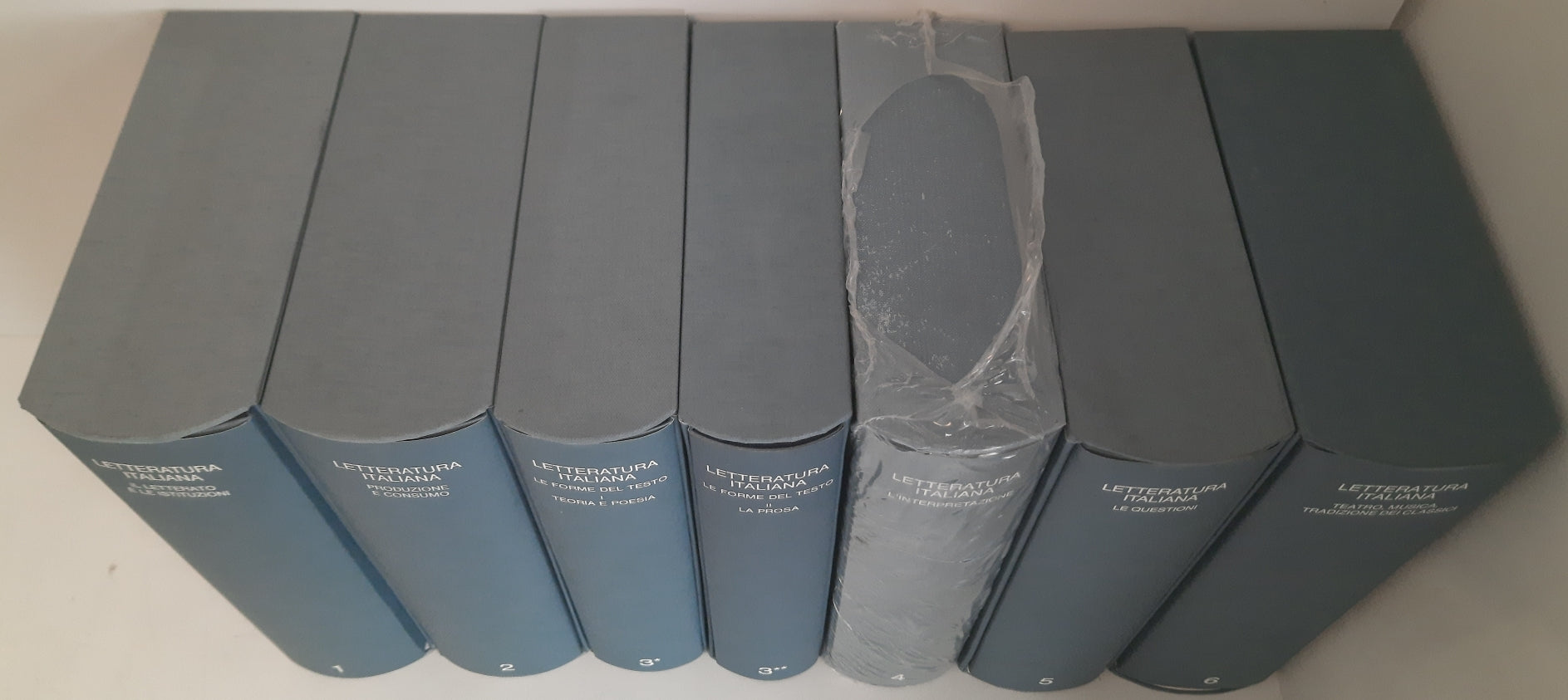 LN- LETTERATURA ITALIANA 1/6 COMPLETA 7 VOLUMI-- GIULIO EINAUDI--- 1982- CS- YFS