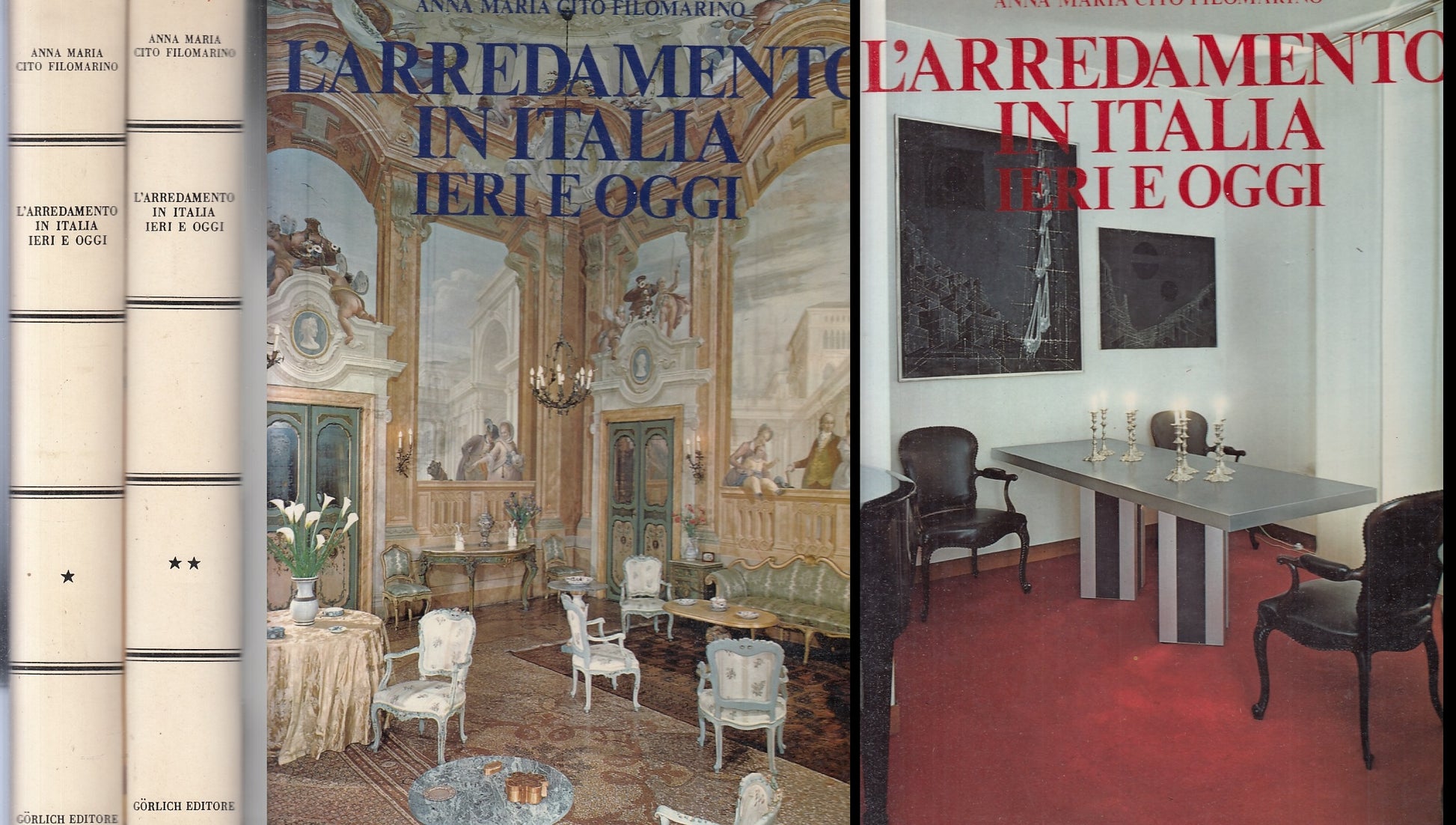 LT- L'ARREDAMENTO IN ITALIA IERI E OGGI 2 VOLUMI -- GORLICH --- 1972- CS- YFS901