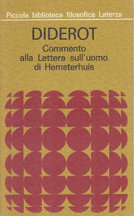 LS- COMMENTO LETTERA UOMO HEMSTERHUIS - DIDEROT - LATERZA --- 1971 - B - ZFS21