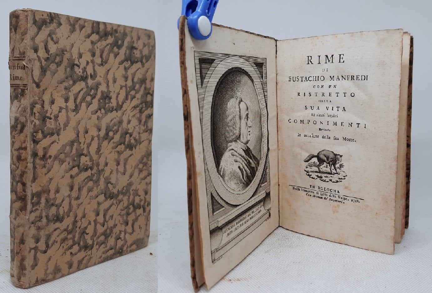 LH- RIME DI EUSTACHIO MANFREDI SETTECENTINA -- DELLA VOLPE --- 1748 - C - XFS45