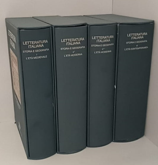 LS- LETTERATURA ITALIANA STORIA E GEOGRAFIA 4 VOLUMI -- EINAUDI--- 1987- CS- YFS