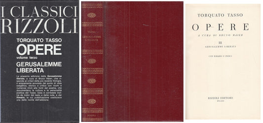 LN- OPERE VOL.3 GERUSALEMME LIBERATA - TASSO - RIZZOLI --- 1963 - CS - ZFS92