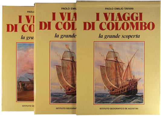 LS- I VIAGGI DI COLOMBO 2 VOLUMI - TAVIANI - DeAGOSTINI --- 1984- CS- ZFS564