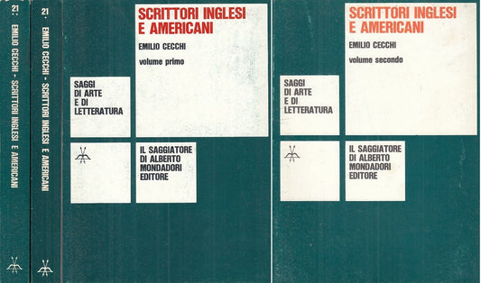 LS- SCRITTORI INGLESI E AMERICANI 2 VOLL.- CECCHI- SAGGIATORE--- 1968- B - ZFS69