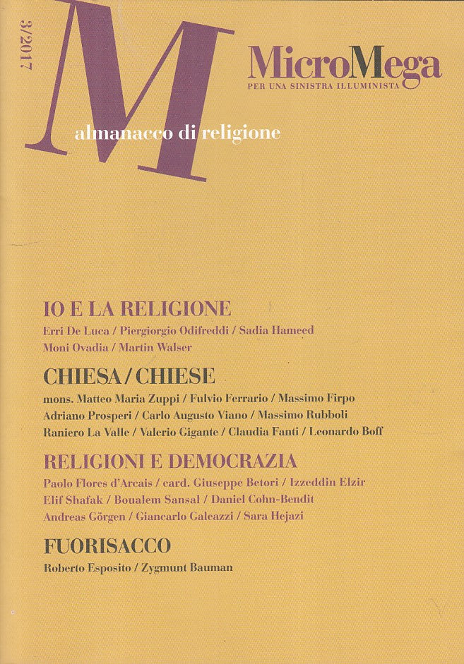 LS- MICROMEGA ALMANACCO DI RELIGIONE N.3 -- MICROMEGA --- 2017 - B - ZFS81