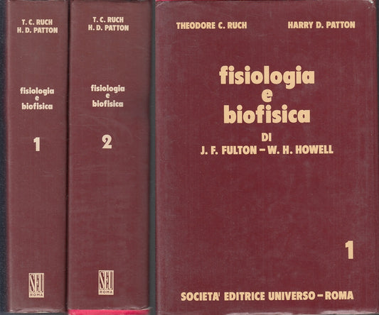 LZ- FISIOLOGIA E BIOFISICA 2 VOLUMI - RUCH PATTON - UNIVERSO--- 1979- CS- ZFS582