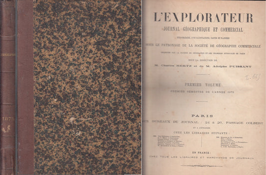 LH- L'EXPLORATEUR JOURNAL PRIMO SEMESTRE - HERTZ PUISSANT ---- 1875 - C - ZFS319