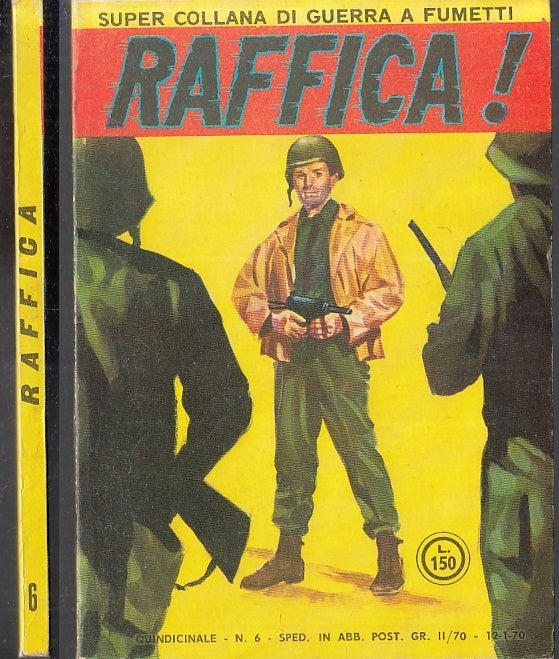 FZ- RAFFICA N.6 GUERRA A FUMETTI -- EDIZIONI GRAFICHE ITALIANE - 1970 - B - TFX