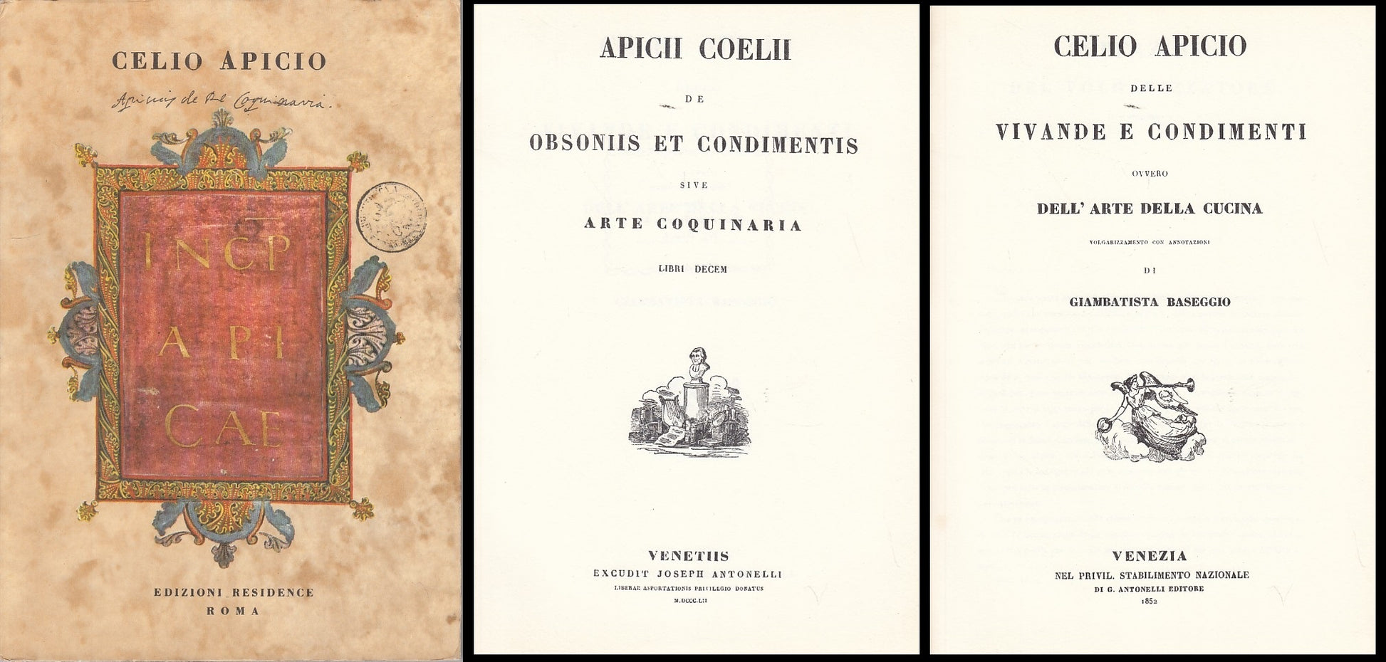 LK- DELLE VIVANDE E CONDIMENTO - CELIO APICIO - RESIDENCE --- 1852 - B - ZFS24