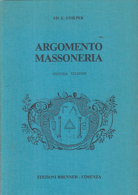LS- ARGOMENTO MASSONERIA - STOLPER - BRENNER --- 1986 - B - ZFS209