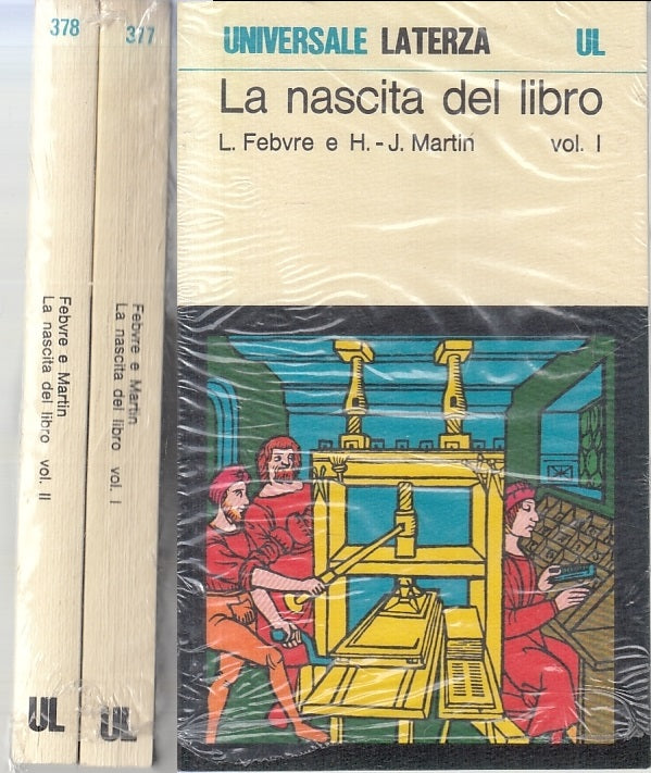 LS- LA NASCITA DEL LIBRO 1/2 NUOVI - FEBVRE MARTIN - LATERZA --- 1976- B- XFS118