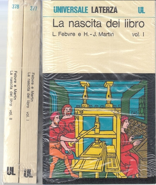 LS- LA NASCITA DEL LIBRO 1/2 NUOVI - FEBVRE MARTIN - LATERZA --- 1976- B- XFS118