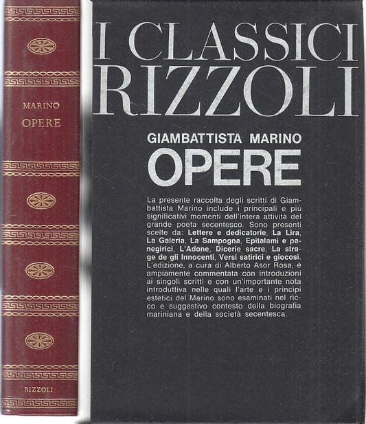 LN- OPERE COME NUOVO- GIAMBATTISTA MARINO - CLASSICI RIZZOLI--- 1967- CS- XFS118