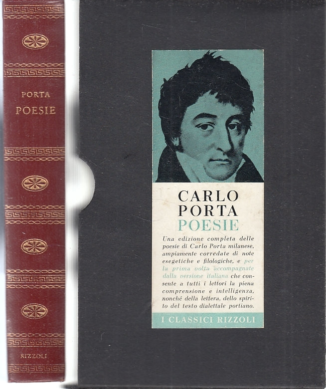 LN- POESIE COME NUOVO - CARLO PORTA - I CLASSICI RIZZOLI --- 1959 - CS- XFS118