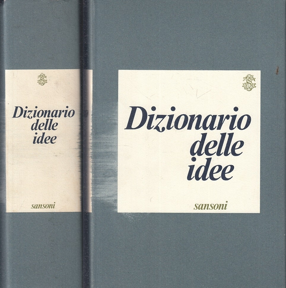 LZ- DIZIONARIO DELLE IDEE -- SANSONI - STUDI FILOSOFICI --- 1977- CS- XFS120