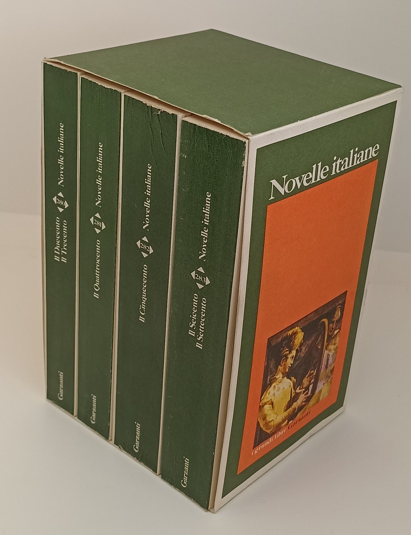 LN- NOVELLE ITALIANE COFANETTO 4 VOLUMI-- GARZANTI- GRANDI LIBRI-- 1982-B-XFS122