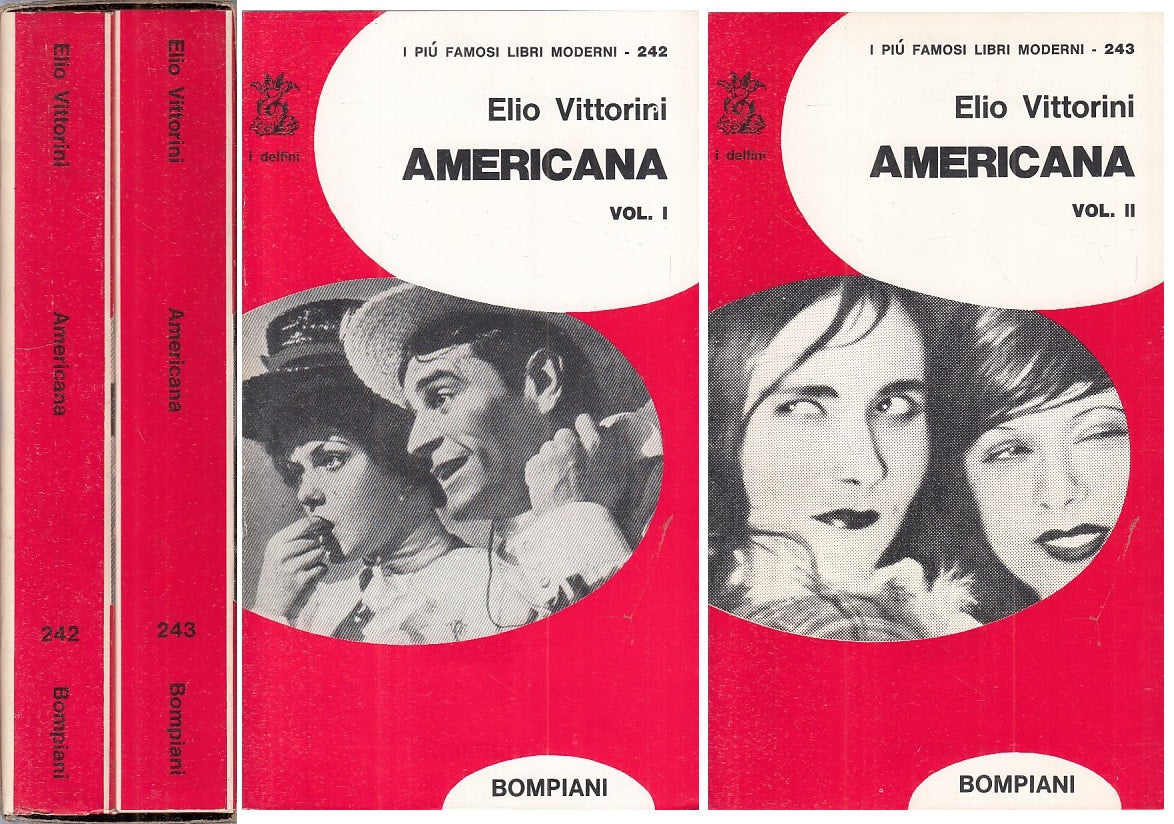 LN- AMERICANA 2 VOLUMI - VITTORINI - BOMPIANI - DELFINI -- 1968 - BS - ZFS317