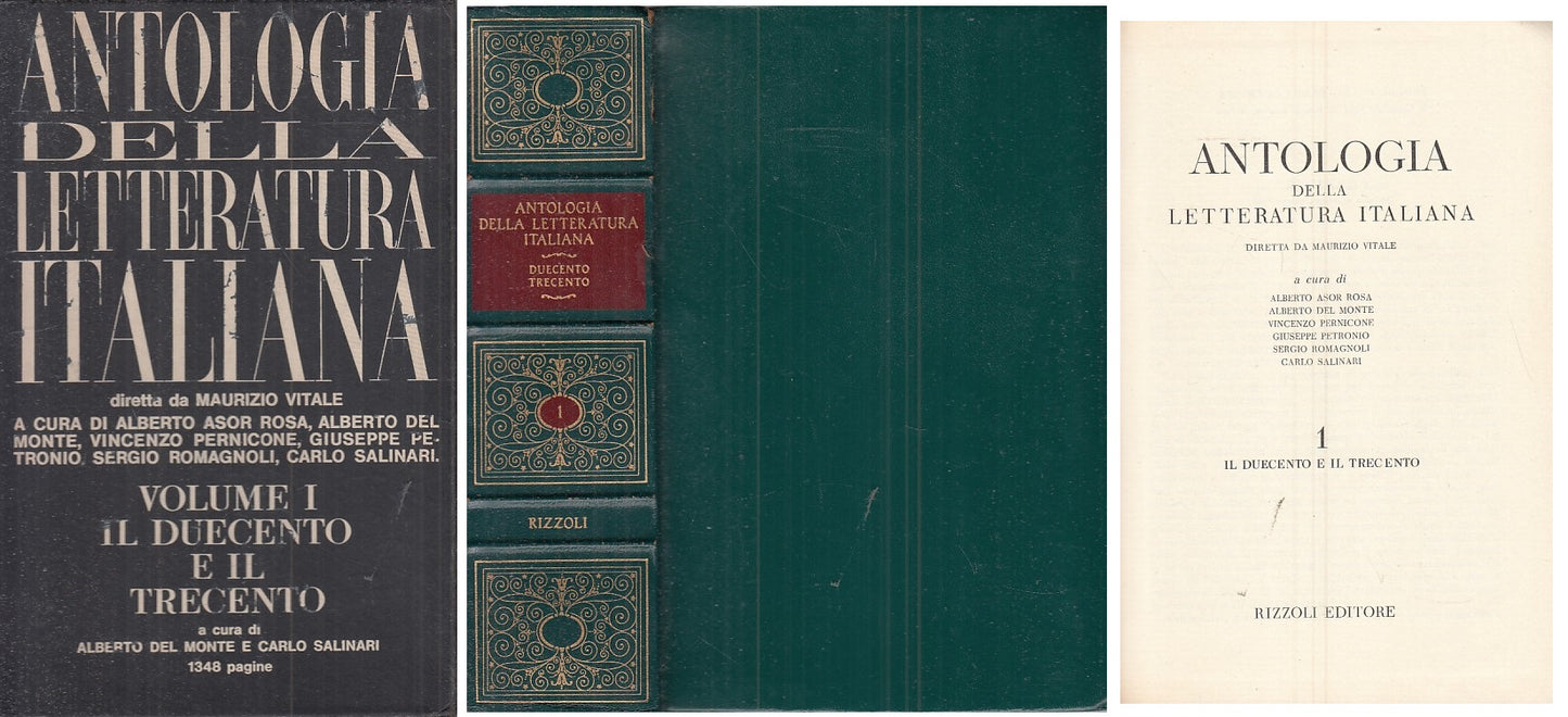 LS- ANTOLOGIA LETTERATURA ITALIANA DUE/TRECENTO -- RIZZOLI --- 1968 - B - ZFS331