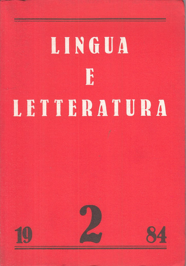 LS- LINGUA E LETTERATURA N.2 -- ISTITUTO LINGUE MODERNE --- 1984 - B - ZFS396