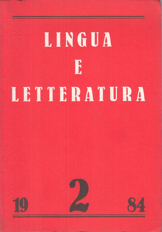 LS- LINGUA E LETTERATURA N.2 -- ISTITUTO LINGUE MODERNE --- 1984 - B - ZFS396