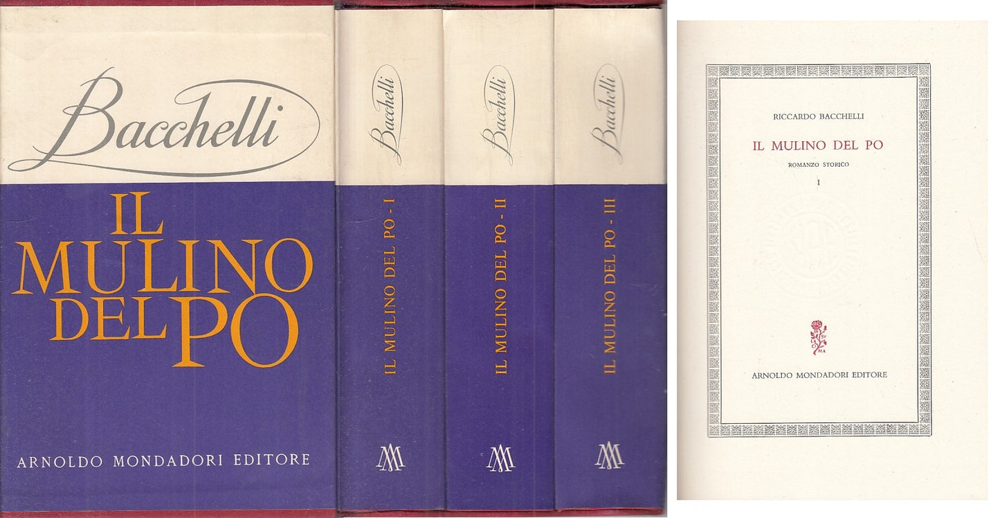 LS- IL MULINO DEL PO 3 VOLL. - BACCHELLI - MONDADORI --- 1960- CS- ZFS259