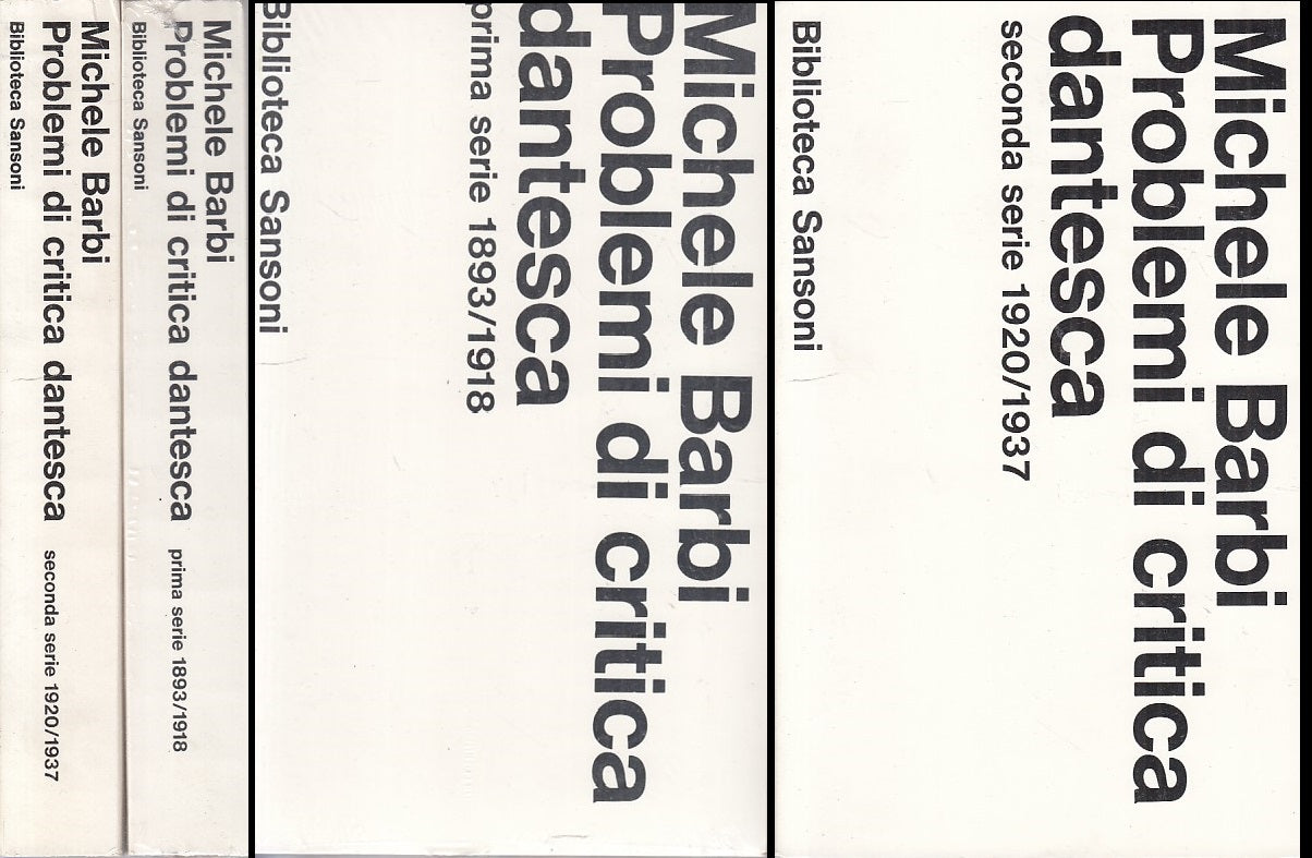 LS- PROBLEMI DI CRITICA DANTESCA 2 VOLL. - BARDI - SANSONI --- 1975 - B - ZFS259