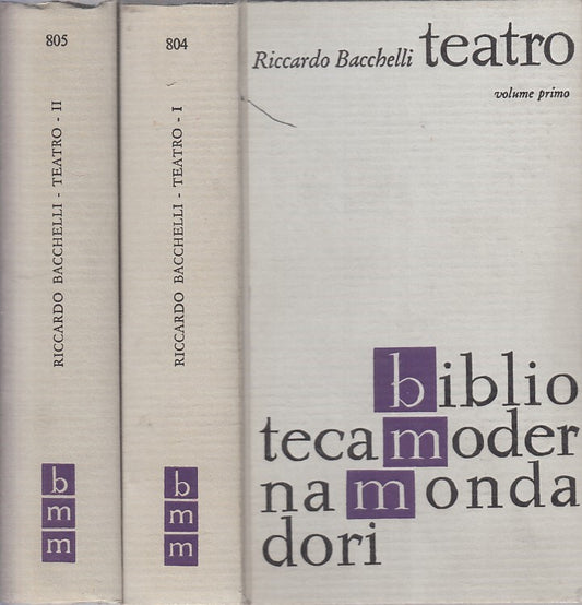 LN- TEATRO 2 VOLL. - BACCHELLI - MONDADORI -- 1a ED. - 1965 - C - ZFS133