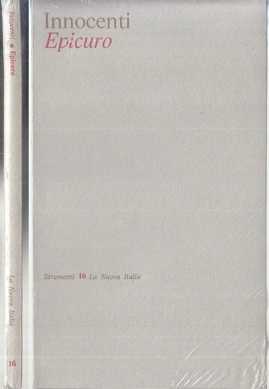 LS- EPICURO BLISTERATO - INNOCENTI - LA NUOVA ITALIA --- 1975 - B - XFS123