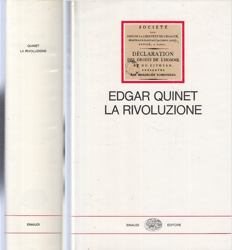 LS- LA RIVOLUZIONE - EGAR QUINET - EINAUDI - I MILLENNI -- 1974 - CS - XFS2